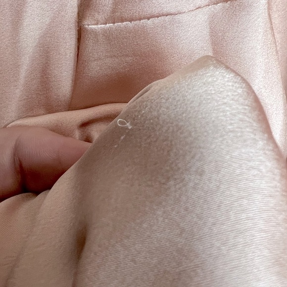ASTR The‎ Label Blush Pink Satin Cowl Neck Slip Midi Dress Size Medium - Picture 4 of 8